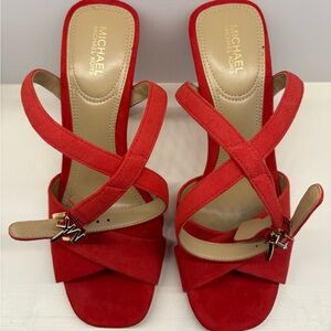Michael Kors Red Strappy Heels